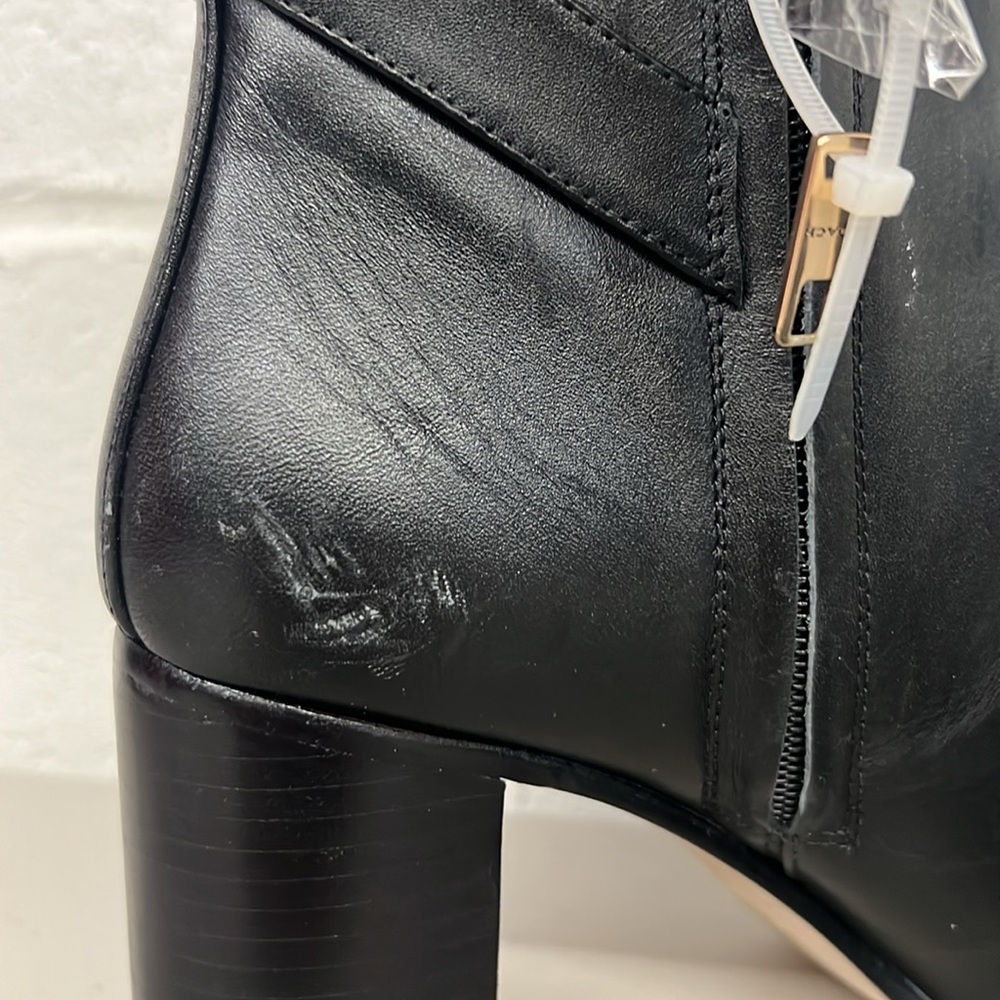 Coach sz6 black Olivia bootie boot leather high heel sexy  w/hang tag side zip - Picture 6 of 8